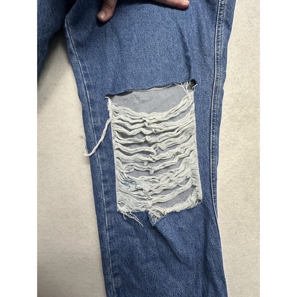 Vintage Rockies Jean Womens 15 16 High Rise Blue Denim Pant Bareback Distressed - Picture 8 of 12